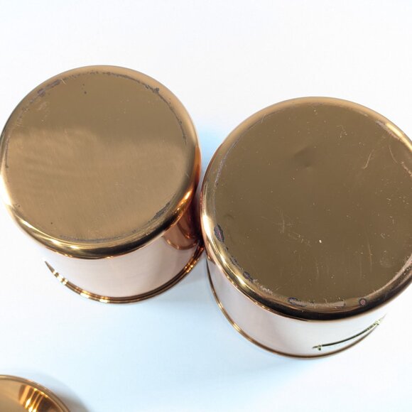 Vintage Copper Flour and Sugar containers, copper canisters made in Korea - Picture 8 of 11